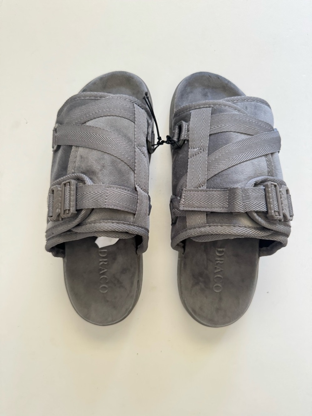 NWT Draco Gray Cobisn Slides Sandals size 9-10 - Picture 2 of 8